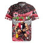 Merry Christmas AFL Saints Rugby Jersey Aboriginal Santa Football Mascot
