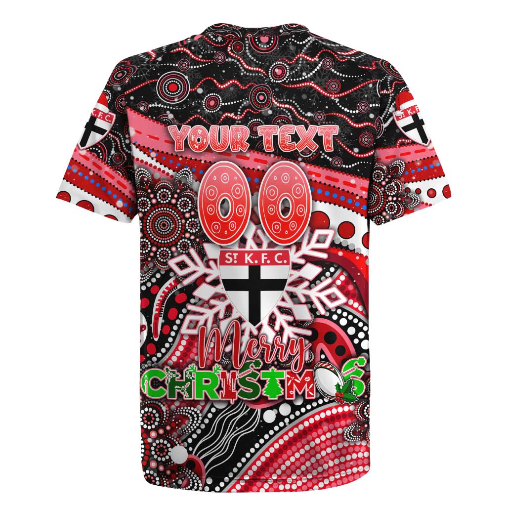 Merry Christmas AFL Saints Rugby Jersey Aboriginal Santa Football Mascot