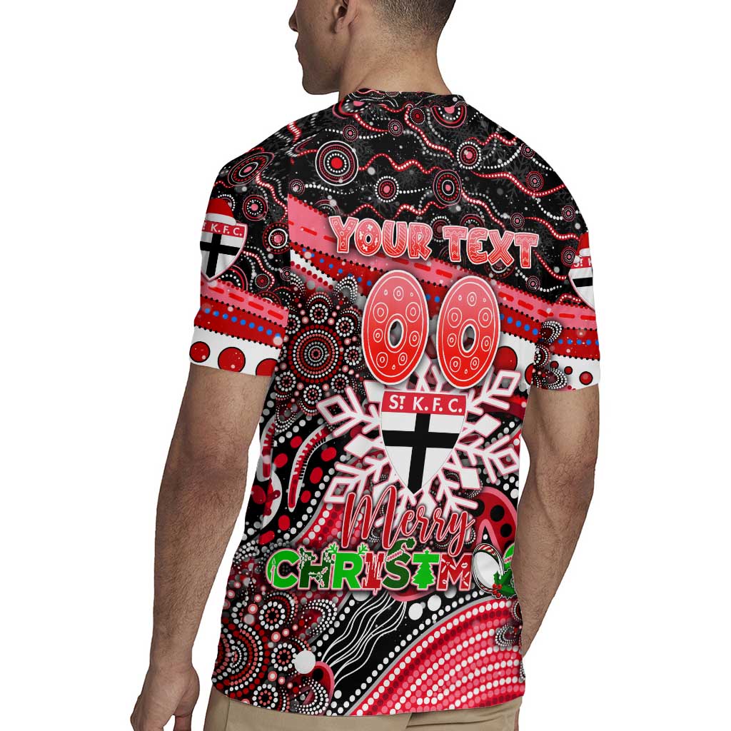Merry Christmas AFL Saints Rugby Jersey Aboriginal Santa Football Mascot
