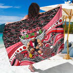Merry Christmas AFL Saints Sarong Aboriginal Santa Football Mascot