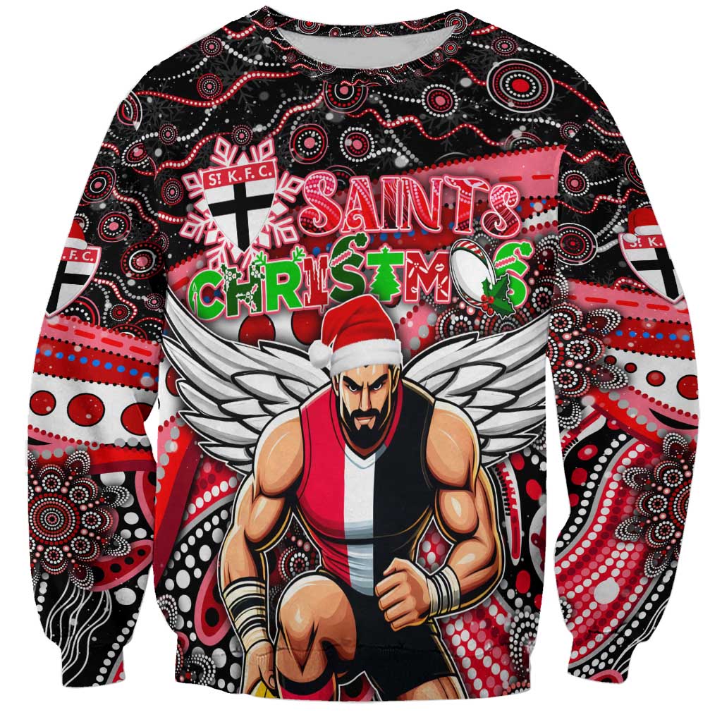 Merry Christmas AFL Saints Sweatshirt Aboriginal Santa Football Mascot
