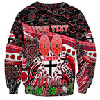 Merry Christmas AFL Saints Sweatshirt Aboriginal Santa Football Mascot