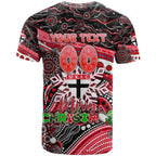 Merry Christmas AFL Saints T Shirt Aboriginal Santa Football Mascot