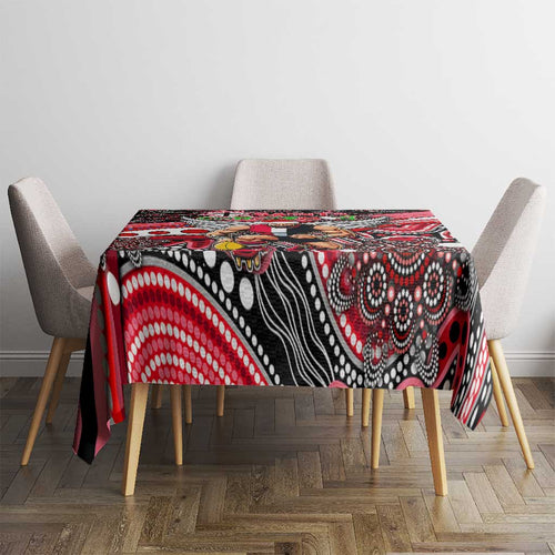 Merry Christmas AFL Saints Tablecloth Aboriginal Santa Football Mascot