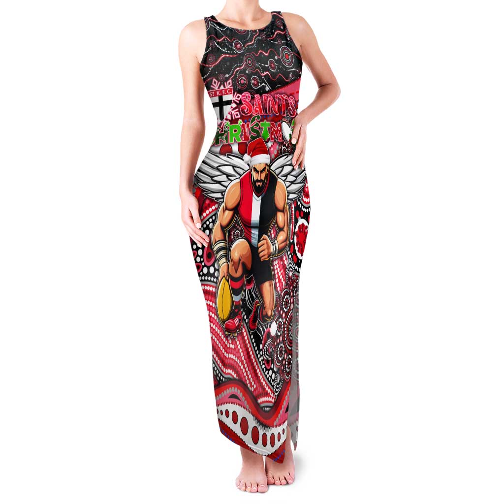 Merry Christmas AFL Saints Tank Maxi Dress Aboriginal Santa Football Mascot