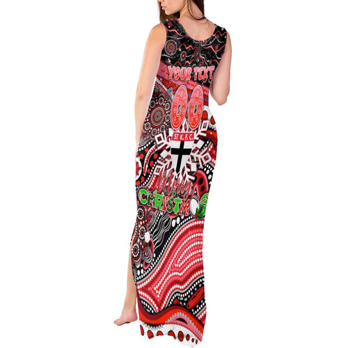 Merry Christmas AFL Saints Tank Maxi Dress Aboriginal Santa Football Mascot