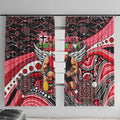 Merry Christmas AFL Saints Window Curtain Aboriginal Santa Football Mascot