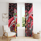 Merry Christmas AFL Saints Window Curtain Aboriginal Santa Football Mascot