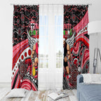 Merry Christmas AFL Saints Window Curtain Aboriginal Santa Football Mascot