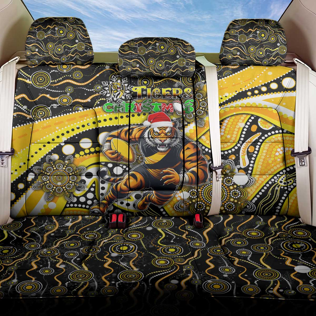 Merry Christmas AFL Richmond Tigers Back Car Seat Cover Aboriginal Santa Football Mascot