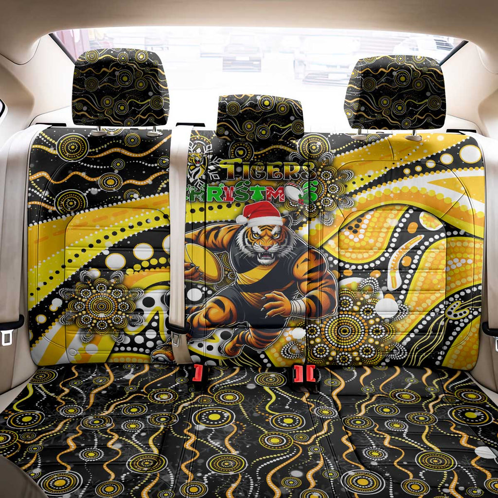 Merry Christmas AFL Richmond Tigers Back Car Seat Cover Aboriginal Santa Football Mascot