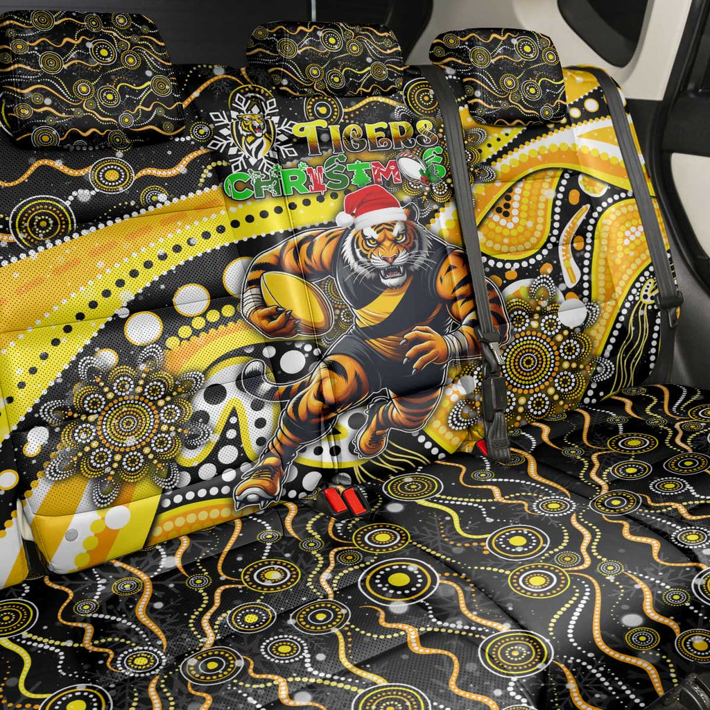 Merry Christmas AFL Richmond Tigers Back Car Seat Cover Aboriginal Santa Football Mascot