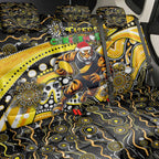Merry Christmas AFL Richmond Tigers Back Car Seat Cover Aboriginal Santa Football Mascot