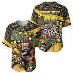 Merry Christmas AFL Richmond Tigers Baseball Jersey Aboriginal Santa Football Mascot