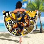 Merry Christmas AFL Richmond Tigers Beach Blanket Aboriginal Santa Football Mascot