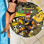 Merry Christmas AFL Richmond Tigers Beach Blanket Aboriginal Santa Football Mascot