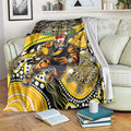 Merry Christmas AFL Richmond Tigers Blanket Aboriginal Santa Football Mascot