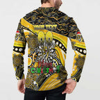 Merry Christmas AFL Richmond Tigers Button Sweatshirt Aboriginal Santa Football Mascot