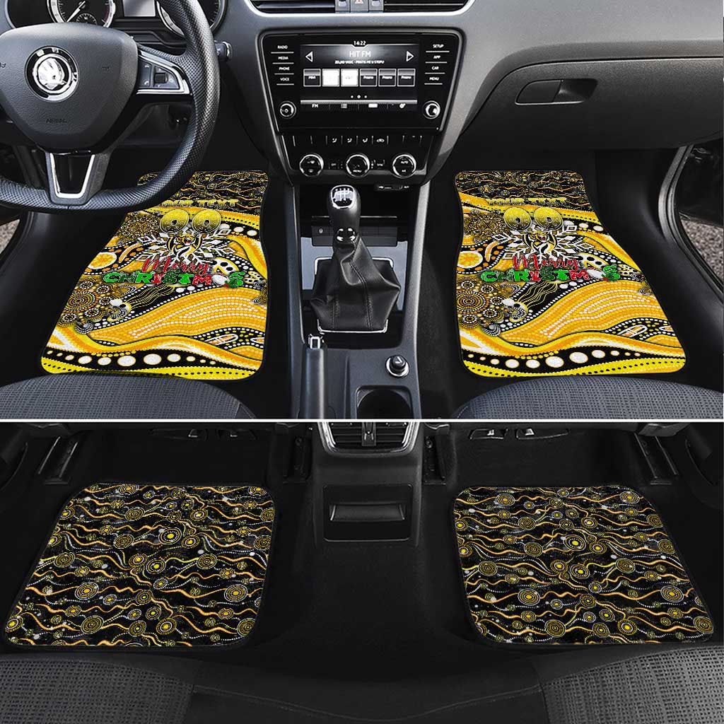 Merry Christmas AFL Richmond Tigers Car Mats Aboriginal Santa Football Mascot