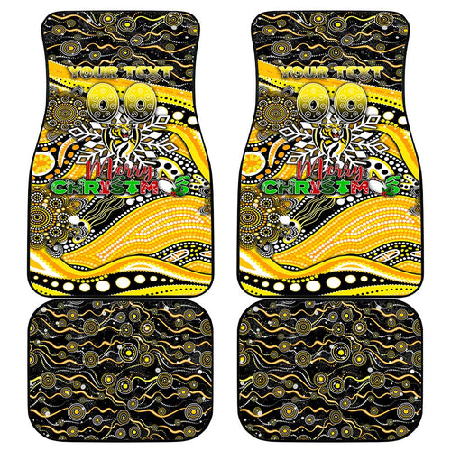 Merry Christmas AFL Richmond Tigers Car Mats Aboriginal Santa Football Mascot