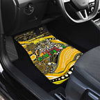 Merry Christmas AFL Richmond Tigers Car Mats Aboriginal Santa Football Mascot