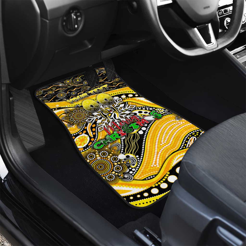 Merry Christmas AFL Richmond Tigers Car Mats Aboriginal Santa Football Mascot