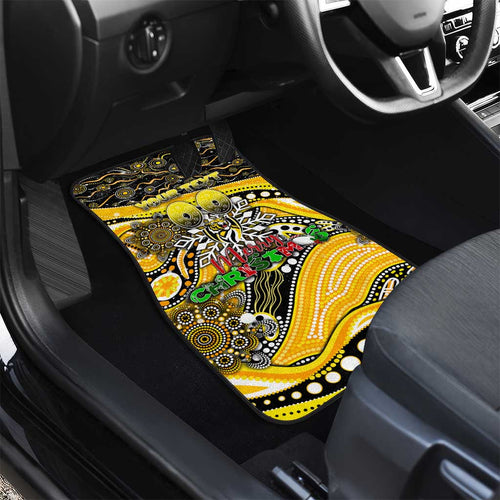 Merry Christmas AFL Richmond Tigers Car Mats Aboriginal Santa Football Mascot