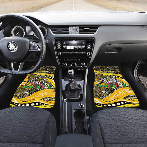 Merry Christmas AFL Richmond Tigers Car Mats Aboriginal Santa Football Mascot