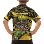 Merry Christmas AFL Richmond Tigers Family Matching Mermaid Dress and Hawaiian Shirt Aboriginal Santa Football Mascot