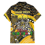 Merry Christmas AFL Richmond Tigers Family Matching Summer Maxi Dress and Hawaiian Shirt Aboriginal Santa Football Mascot