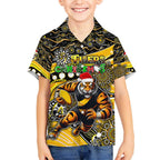 Merry Christmas AFL Richmond Tigers Hawaiian Shirt Aboriginal Santa Football Mascot