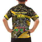 Merry Christmas AFL Richmond Tigers Hawaiian Shirt Aboriginal Santa Football Mascot