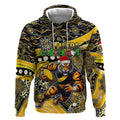 Merry Christmas AFL Richmond Tigers Hoodie Aboriginal Santa Football Mascot
