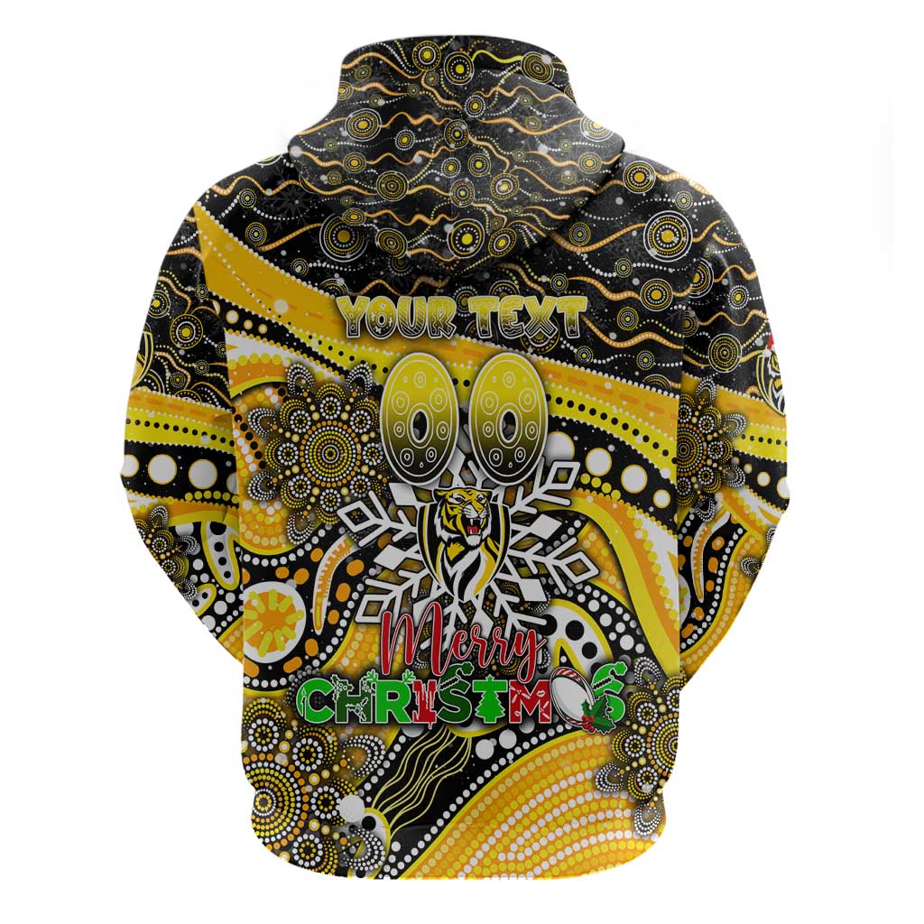 Merry Christmas AFL Richmond Tigers Hoodie Aboriginal Santa Football Mascot
