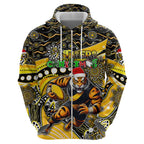 Merry Christmas AFL Richmond Tigers Hoodie Aboriginal Santa Football Mascot