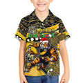 Merry Christmas AFL Richmond Tigers Kid Hawaiian Shirt Aboriginal Santa Football Mascot