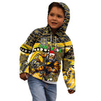 Merry Christmas AFL Richmond Tigers Kid Hoodie Aboriginal Santa Football Mascot