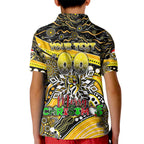 Merry Christmas AFL Richmond Tigers Kid Polo Shirt Aboriginal Santa Football Mascot