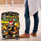 Merry Christmas AFL Richmond Tigers Luggage Cover Aboriginal Santa Football Mascot