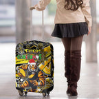 Merry Christmas AFL Richmond Tigers Luggage Cover Aboriginal Santa Football Mascot