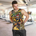 Merry Christmas AFL Richmond Tigers Men Tank Top Aboriginal Santa Football Mascot