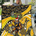 Merry Christmas AFL Richmond Tigers Quilt Aboriginal Santa Football Mascot