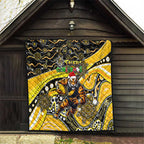 Merry Christmas AFL Richmond Tigers Quilt Aboriginal Santa Football Mascot
