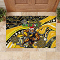 Merry Christmas AFL Richmond Tigers Rubber Doormat Aboriginal Santa Football Mascot