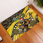 Merry Christmas AFL Richmond Tigers Rubber Doormat Aboriginal Santa Football Mascot