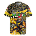 Merry Christmas AFL Richmond Tigers Rugby Jersey Aboriginal Santa Football Mascot