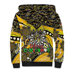 Merry Christmas AFL Richmond Tigers Sherpa Hoodie Aboriginal Santa Football Mascot