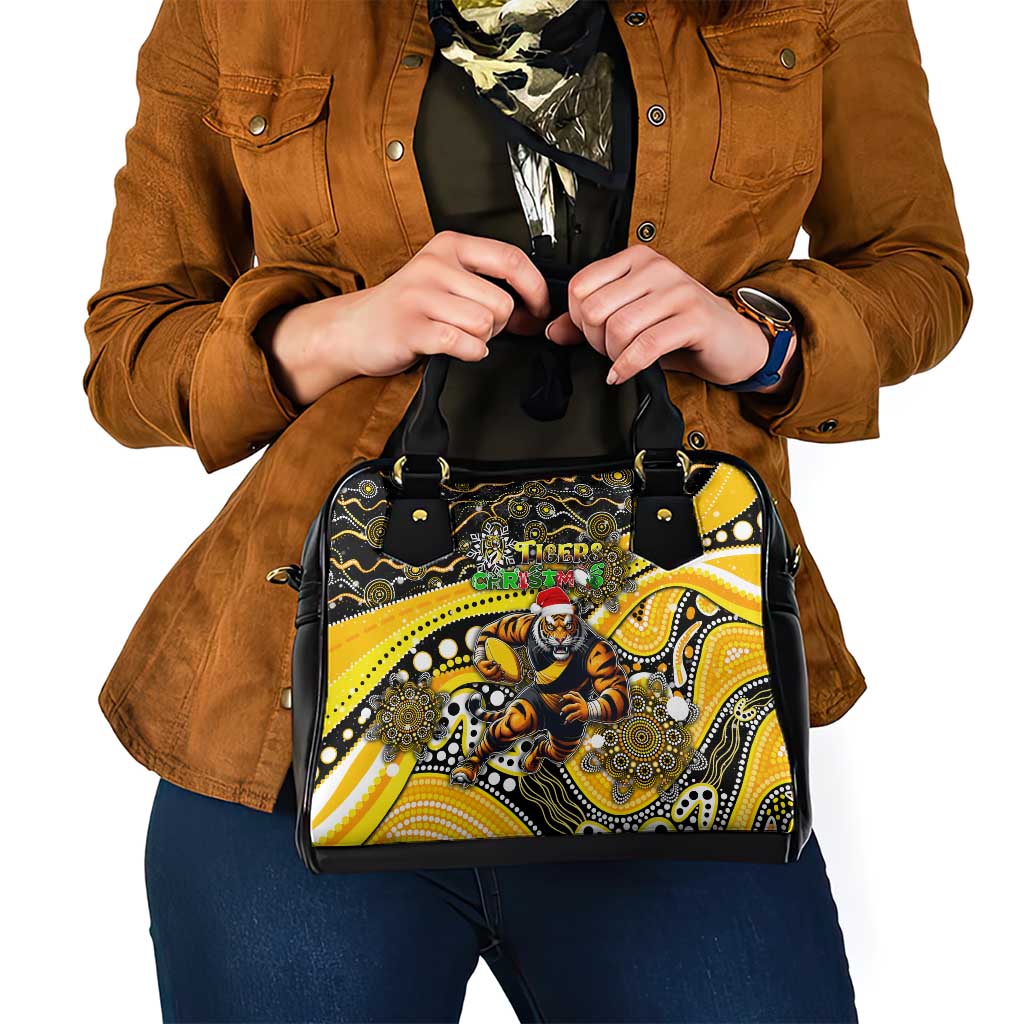 Merry Christmas AFL Richmond Tigers Shoulder Handbag Aboriginal Santa Football Mascot