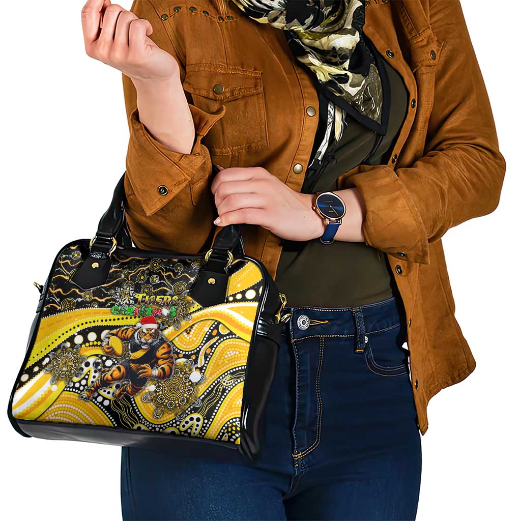 Merry Christmas AFL Richmond Tigers Shoulder Handbag Aboriginal Santa Football Mascot