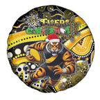 Merry Christmas AFL Richmond Tigers Spare Tire Cover Aboriginal Santa Football Mascot